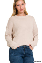 Load image into Gallery viewer, Slightly Cropped Cotton Sweater