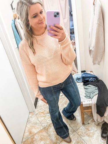 Slightly Cropped Cotton Sweater