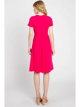 Load image into Gallery viewer, Fuchsia Button Dress