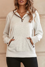 Load image into Gallery viewer, Beige Button Hoodie