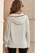 Load image into Gallery viewer, Beige Button Hoodie