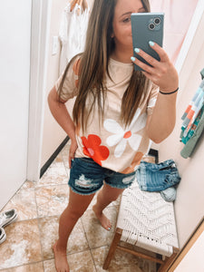 Kenzie Flower Print Top