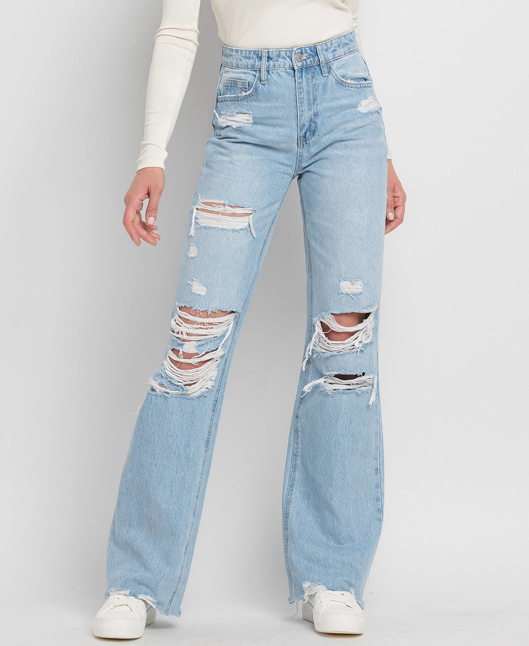 90s Vintage Distressed Flares