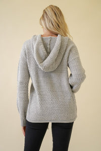 Grey Hooded Pullover