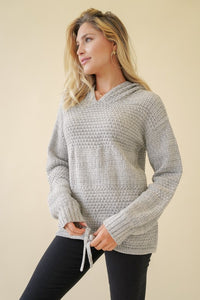 Grey Hooded Pullover