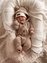 Load image into Gallery viewer, Baby Knit Hoodie Romper