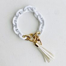 Load image into Gallery viewer, Chain Link Bangle Keychain | Boho Acrylic Wristlet Key Ring