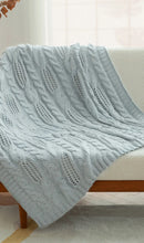 Load image into Gallery viewer, Cable Knit Throw Blanket