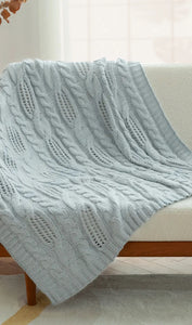 Cable Knit Throw Blanket
