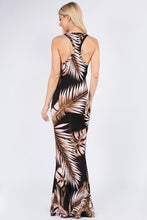 Load image into Gallery viewer, Leaf Print Maxi Dress